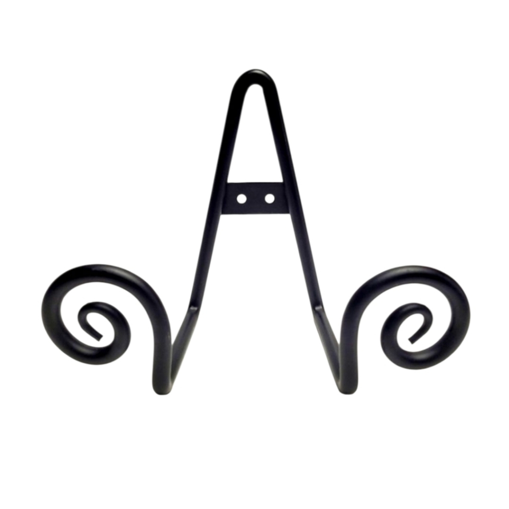 Black Swirl Iron Metal Decorative Dispay Easel